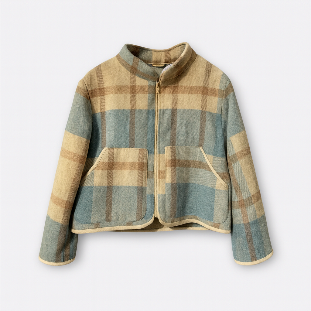 Veste Bleu & Beige Carreaux