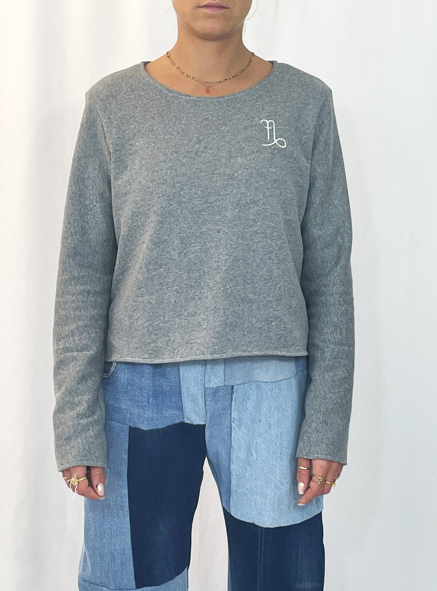Sweat gris logo