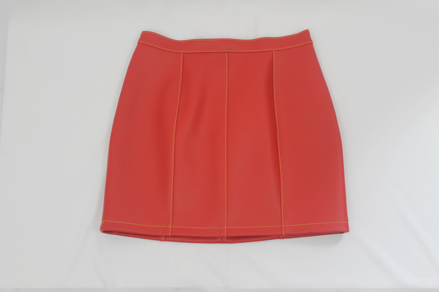 Jupe cuir rouge "ANDRINOPLE"