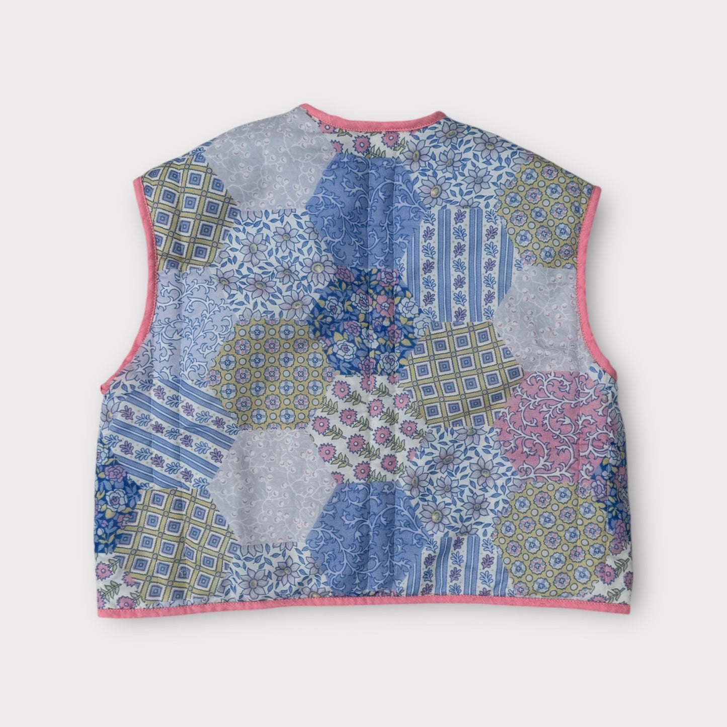 Boléro bleu et rose