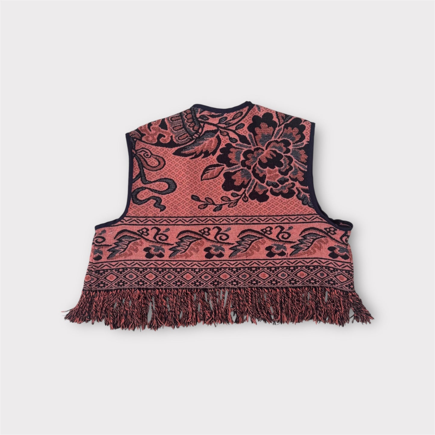 Boléro rose à frange