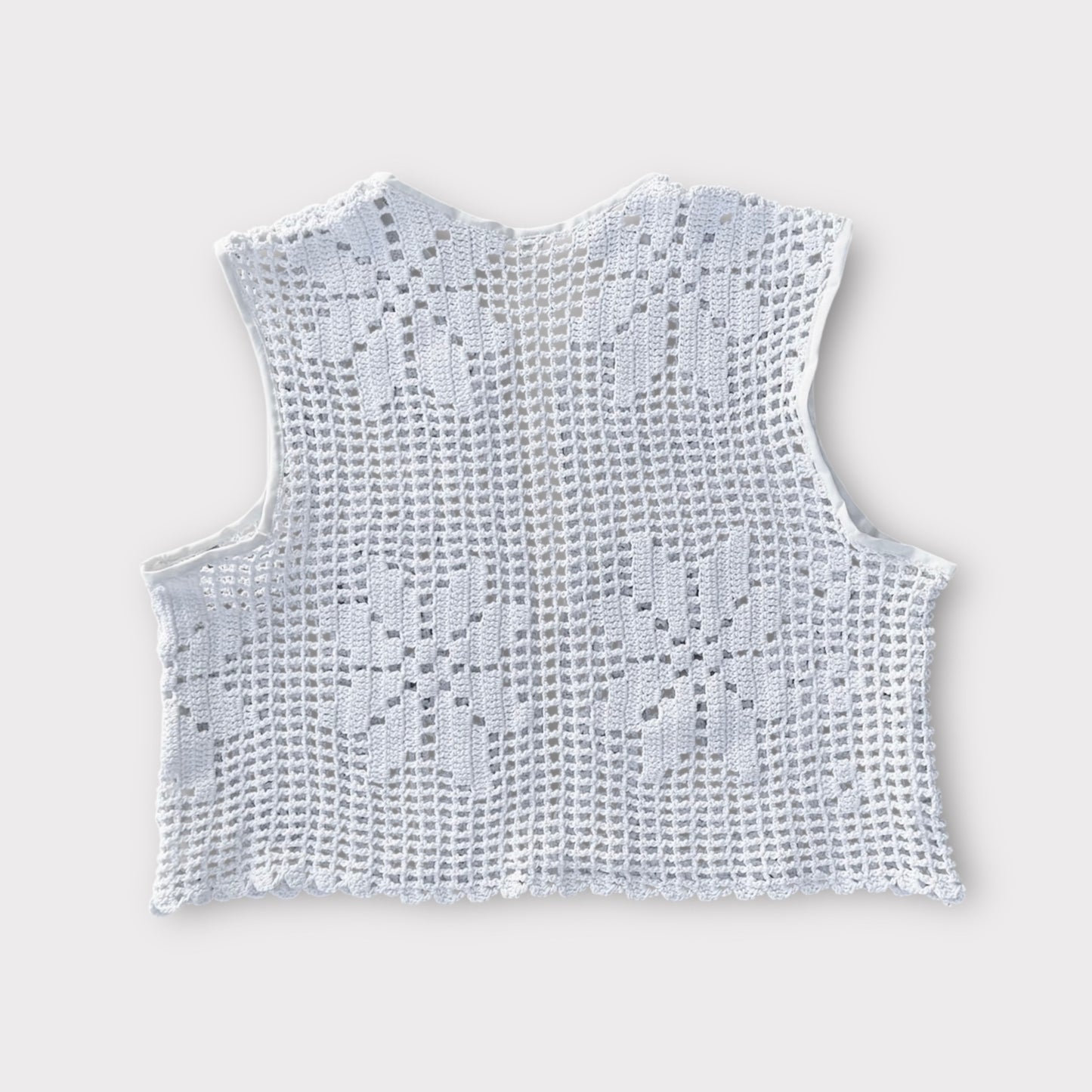 Boléro crochet blanc